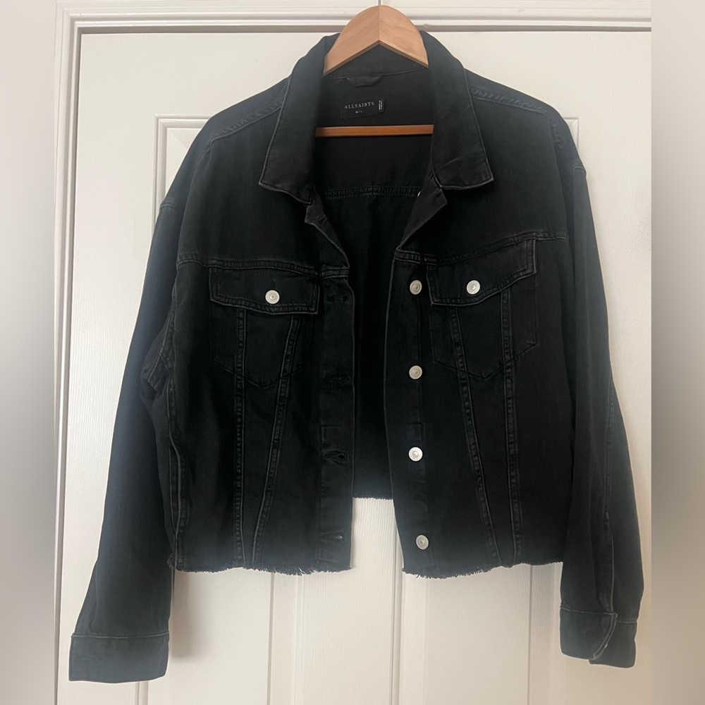 AllSaints Black Denim Jacket